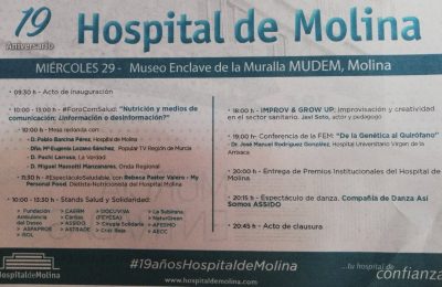 Programación 19 Aniversario Hospital De Molina (29 De Mayo MUDEM)