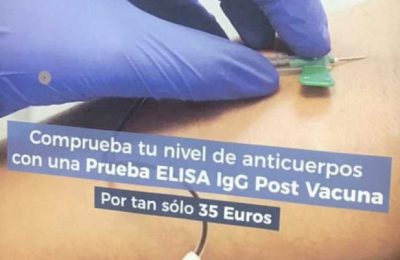 El CGE Denuncia Ante Sanidad Y Consumo Un Cartel Publicitario Que Cuestiona El Trabajo De Las Enfermeras En La Vacunación Para Vender Test De Anticuerpos