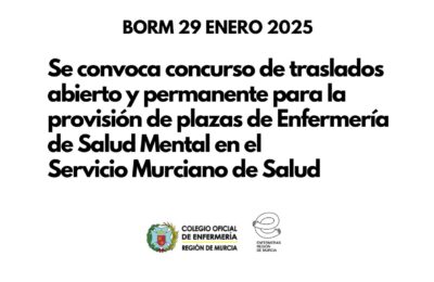 Convocado Concurso De Traslados Abierto Y Permanente De Enfermería De Salud Mental En El Servicio Murciano De Salud