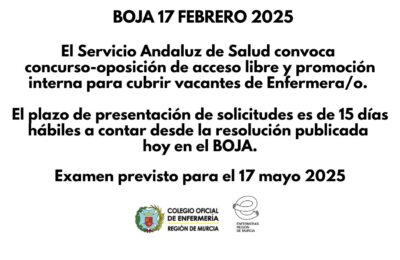 Convocado Concurso-oposición De Acceso Libre Y Promoción Interna Para Cubrir Vacantes De Enfermera/o En Andalucía