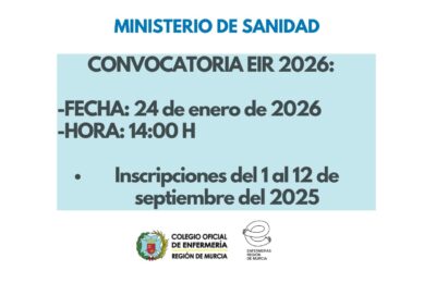 Convocatoria EIR 2026: 24 de enero a las 14:00 horas