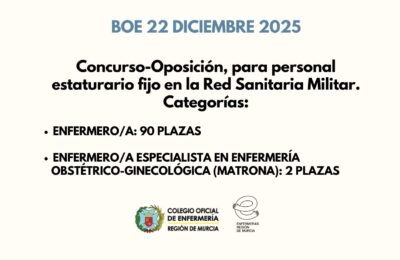 El BOE recoge la convocatoría de 92 plazas de Enfermería para la Red Sanitaria Militar