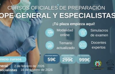 El Colegio de Enfermería de la Región de Murcia lanza los cursos oficiales de preparación OPE 2025 con precios exclusivos