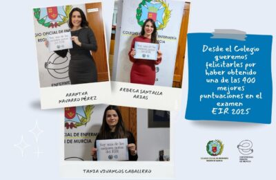 23 enfermeras de la Región de Murcia, entre las 400 mejores puntuaciones del EIR 2025