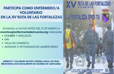 Participa como enfermero/a voluntario/a en la XV Ruta de las Fortalezas