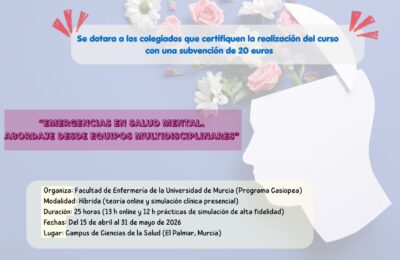 El Colegio subvenciona con 20 € la formación en emergencias en salud mental