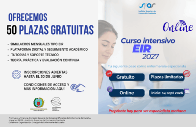 El Colegio de Enfermería de la Región de Murcia ofrece 50 plazas gratuitas para preparar el EIR 2027 junto a ISFOS